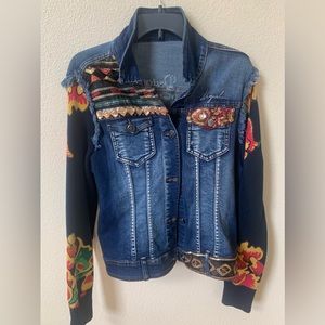 Desigual denim jacket with appliqué